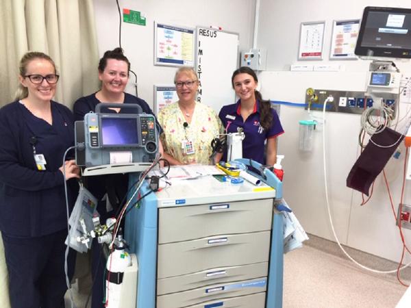 The nursing team surrounding a LIFEPAK® 15 defibrillator